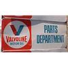Image 1 : Advertising Sign; Valvoline Motor Oil Service Entrance - Metal Partially Embossed, 14 1/2 X 11 1/2
