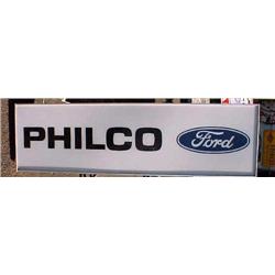 Advertising Sign; Ford Philco - Lighted Sign, 15 X 50 X 5 1/2