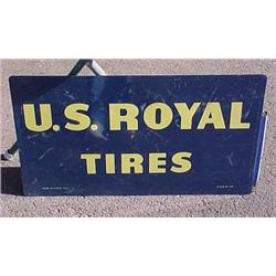 Advertising Sign; U. S. Royal Tires - Metal Double Sided, 17 X 30
