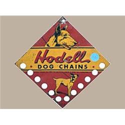 Advertising Sign; Hodell Dog Chains - Metal 8 X 8 1/2