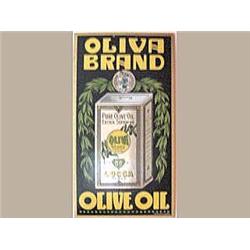 Advertising Sign; Oliva Brand Olive Oil - Cardboard 8 X 15