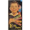 Image 1 : Advertising Sign; OH BOY GUM - Has Boy With Gum Packages & An Elf, Metal 7 X 15 1/2