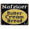 Image 1 : Advertising Sign; Nafziger Butter Cream Bread - Porcelain 13 1/2 X 16