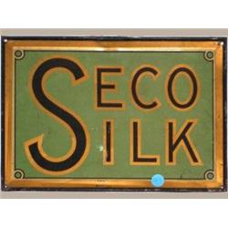 Advertising Sign; SECO SILK - Metal 13 X 9 1/2