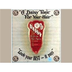 Advertising Sign; Daisy Quinine Hair Tonic - Metal 9 X 9