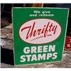 Image 1 : Advertising Sign; Thrifty Green Stamps - Double Sided Porcelain Flange 16 X 18