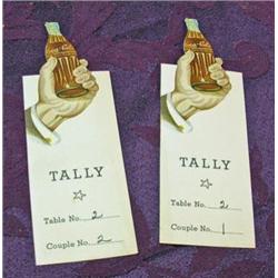 2 Coca Cola Tally Cards From Topeka Coca Cola Bottling Co With 4 Digit Phone Number