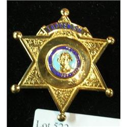Badge; Toppenish With " The Seal Of The State Of Washington 1889"