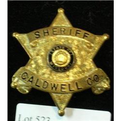 Badge; Sheriff Caldwell Co., State Of Missouri