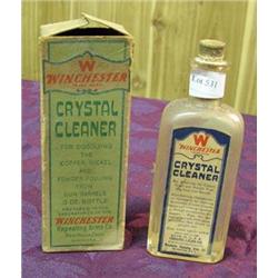 Winchester Crystal Cleaner Bottle With Label & Box, Embossed On Back