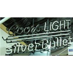 Neon Sign - Coors Light Silver Bullet