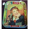 Image 1 : Coca Cola Tray, 1950s Menu Girl Holding A Bottle