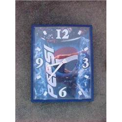 Pepsi Clock, Battery Operated, Plastic W Pepsi Cup