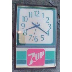7 Up Clock, Electric, Plastic