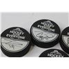 Image 2 : 5 Signed Edmonton Oilers Hockey Pucks - #29, 91, 16, 83 & ?