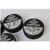 Image 3 : 5 Signed Edmonton Oilers Hockey Pucks - #29, 91, 16, 83 & ?