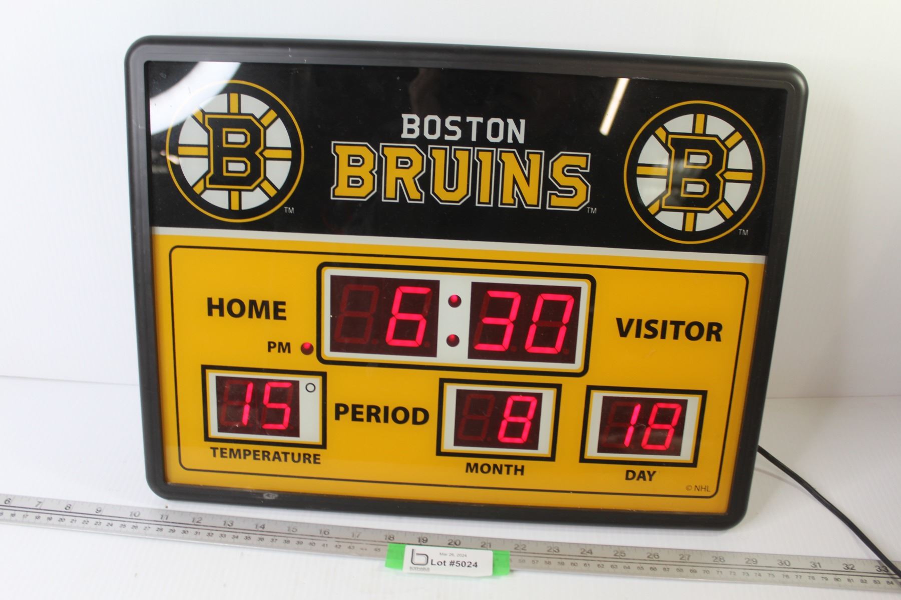 Boston Bruins Score Clock Working Bodnarus Auctioneering Boston bruins score clock working bodnarus auctioneering