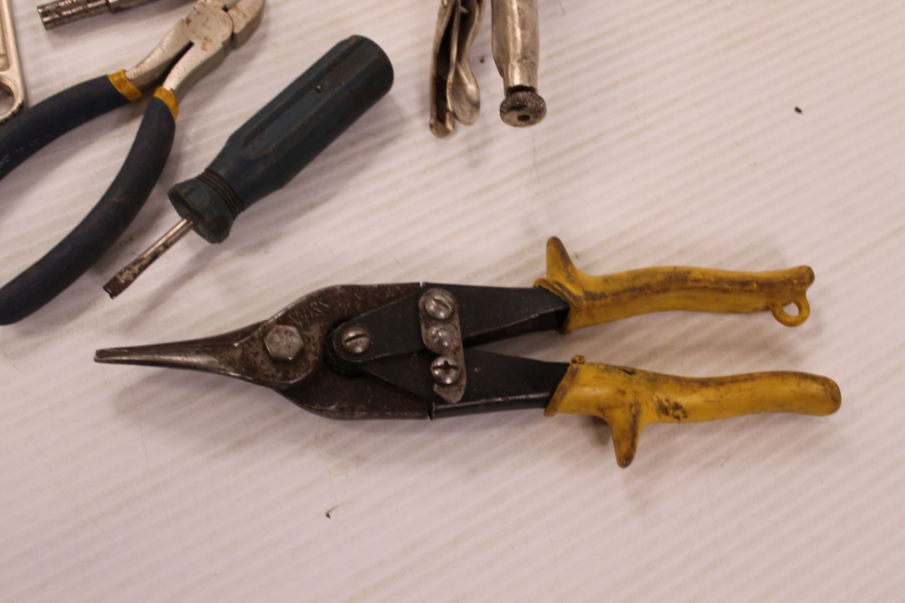 Used Hand Tools - Vise Grips, Wood Plain, Adjustable Wrench, Tin Snips ...