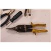 Image 6 : Used Hand Tools - Vise Grips, Wood Plain, Adjustable Wrench, Tin Snips, Side Cutters etc..