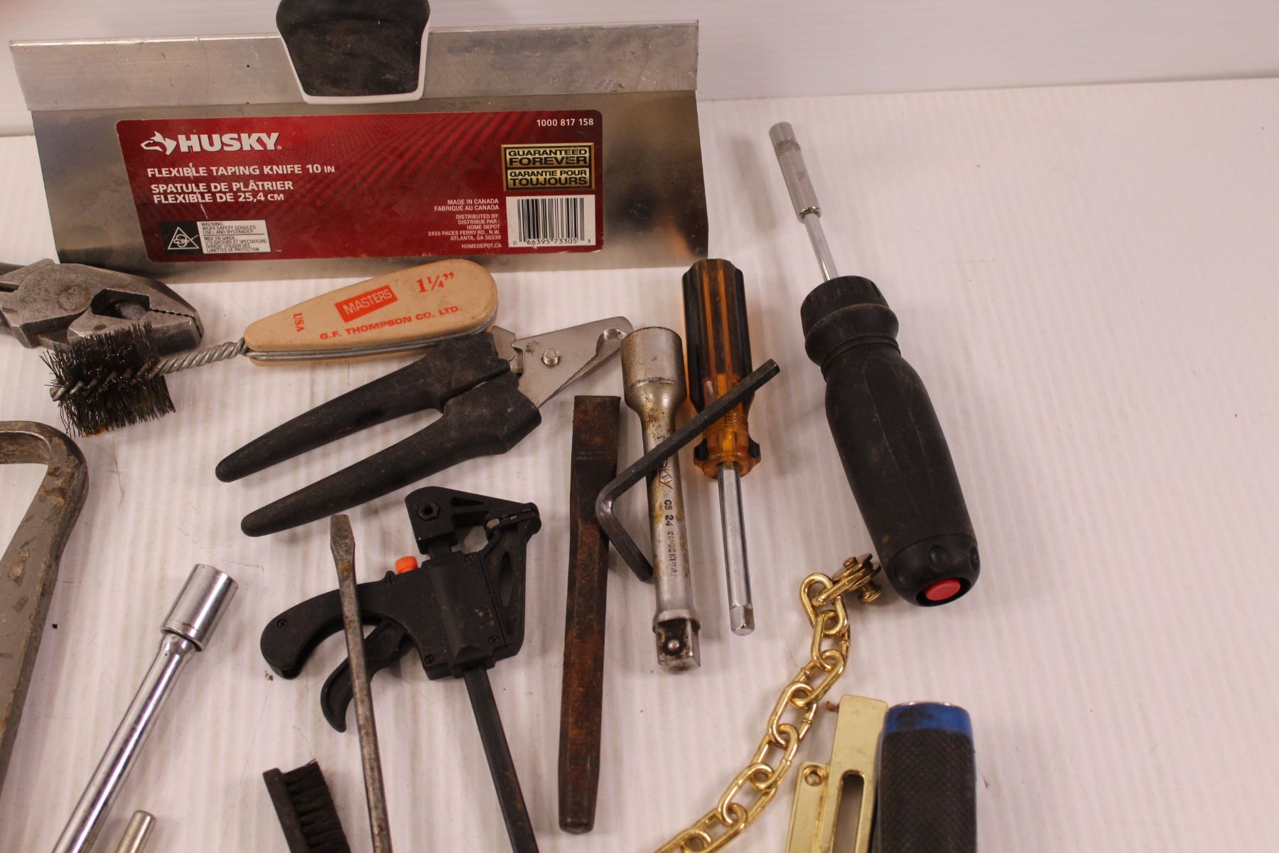Various Used Hand Tools - Allen Keys, Nail Puller, Chisels, Linesman ...