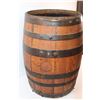 Image 2 : * Steel Belted (Missing 2 Belts) Wooden Barrel - 21" High, 18" Wide, Open Top