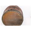 Image 6 : * Steel Belted (Missing 2 Belts) Wooden Barrel - 21" High, 18" Wide, Open Top