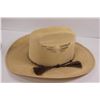 Image 5 : (2) 7.25" Cowboy Hats - Straw w/ Braided Horse Hair Hat Band & Felt (As is Condition)