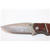 Image 2 : Olympia Stainless Steel Folding Pocket Knife - Wood Handle