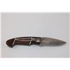 Image 3 : Olympia Stainless Steel Folding Pocket Knife - Wood Handle