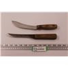 Image 1 : (2) Vintage Butcher Knives w/ Wood Handles