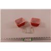 Image 1 : (2) Vintage Fridge Mate 500-B Pyrex Dishes w/ (1) Lid