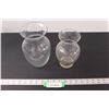 Image 1 : (2) Clear Glass Vases