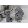 Image 2 : Stainless Steel Ice Bucket - (4) Ceramic Outhouses