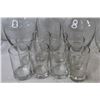 Image 4 : (7) Glass Vases - (8) Glasses - Vegas Nut Tin - Cloth Basket