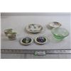 Image 1 : (6) Fine China Pieces, Green Bowl