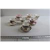 Image 1 : (5) Teacups with Matching Saucers, (2) Extra Matching Cups