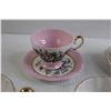 Image 2 : (5) Teacups with Matching Saucers, (2) Extra Matching Cups