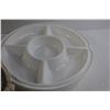 Image 3 : (6) Plates - Some Chips, Bowl, Large Plate, Divided Tray, EZEE Wrap Dispenser