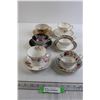 Image 1 : (6) Assorted Teacups with Matching Saucers