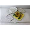 Image 1 : Platters, Divided Serving Platter, Glass Butter Dish, Footed Glass Candy Dish, Yellow Glass Dish, Si