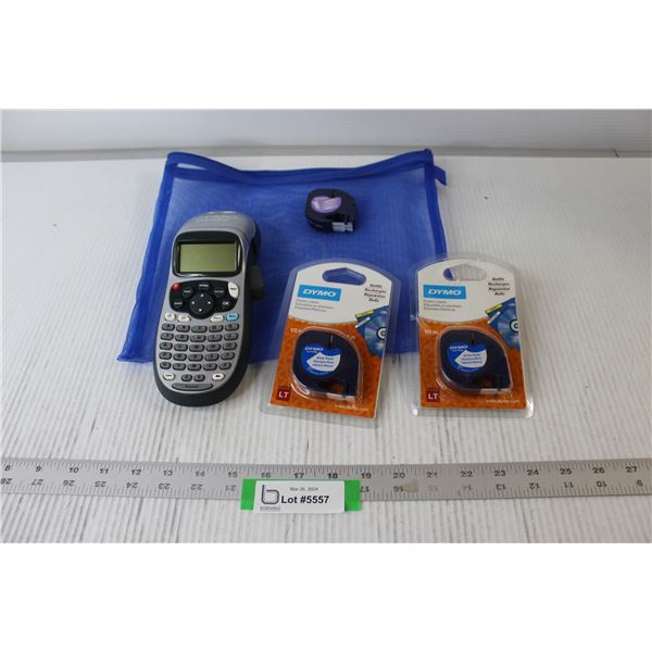 Dymo Letratag Label Maker w/ (3) Refills, Zippered Carry Bag