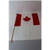 Image 2 : Umbrella, 48" Canopy, Floral Motif From Butchart Gardens, New; Canadian Flag on a Stick