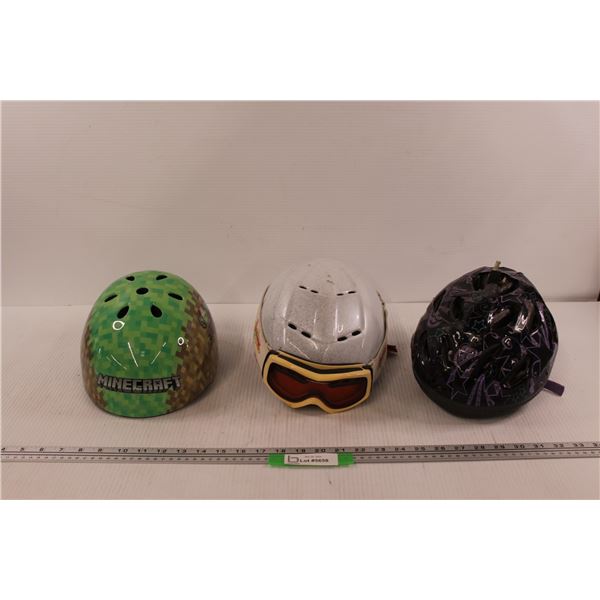 (3) Children's Bicycle Helmets - Various Condition