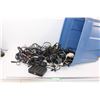 Image 1 : *Multiple Electronics Cord's, Blue Hive Box, etc. for Various Devices in Tote (As is Condition)