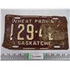 Image 1 : 1954 Saskatchewan License Plate