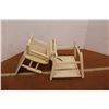 Image 4 : * Antique Folding Wooden High Chair - Tray is Detached - 17" x 19" x 39"