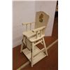 Image 5 : * Antique Folding Wooden High Chair - Tray is Detached - 17" x 19" x 39"