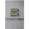 Image 1 : (2) Canadian One Dollar Bills - 1973 - Sequential Serial Numbers