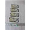 Image 1 : (4) Canadian One Dollar Bills - 1973 - Sequential Serial Numbers