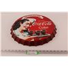 Image 1 : Coca-Cola Bottle Cap wall Hanger - As is Condition (16" Diameter)